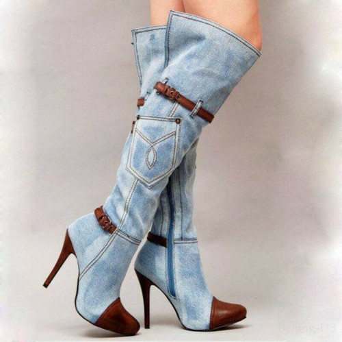 denim stilettos
